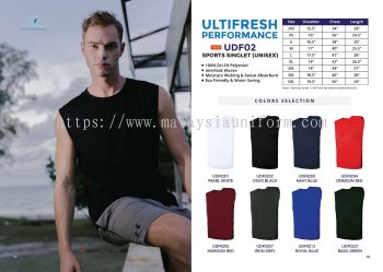 UDF02 SPORTS SINGLET (UNISEX)