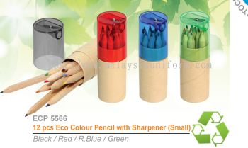 12PCS ECO COLOUR PENCIL WITH SHARPENER - ECP5566 (i)