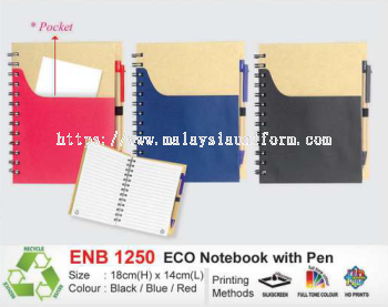 ENB 1250 eco notebook with pen 