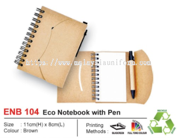 ENB 104 -eco notebook with pen 