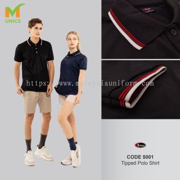 5001- Enzo Tipped Polo T-Shirt