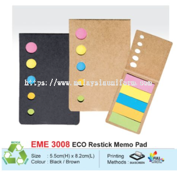 EME 3008 ECO Restick Memo Pad (i) 