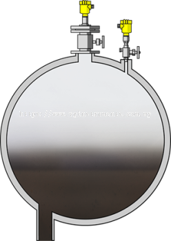 Level measurement and pressure monitoring of liquefied gases in storage