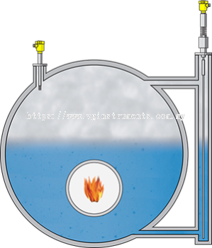 Level measurement and point level detection in the steam drum