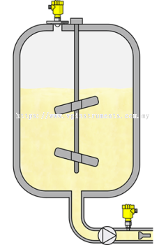 Level and pressure measurement during the mixing of ice cream ingredients