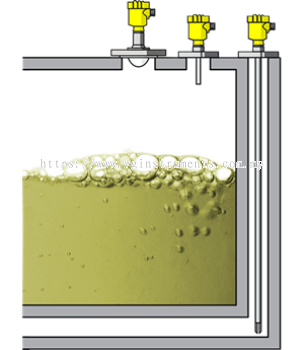 Level measurement and point level detection in a receiving tank