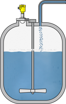 Level measurement in a stirring reactor