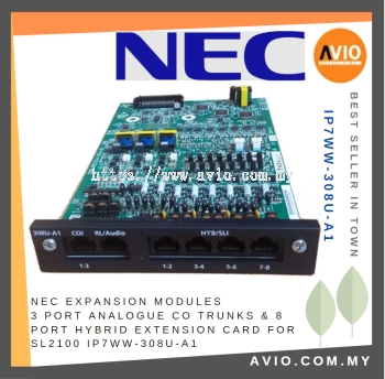 NEC Expansion Modules 3 Port Analogue CO Incoming Line & 8 Port Hyrid Extension Phone Card SL2100 IP7WW-308U-A1