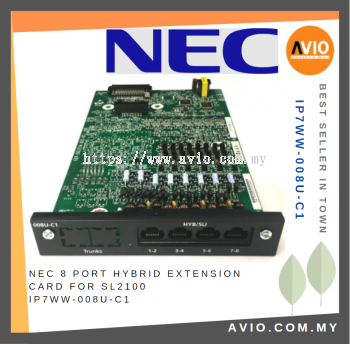 NEC 8 port Hyrid Extension Phone Line Card for SL2100 IP7WW-008U-C1