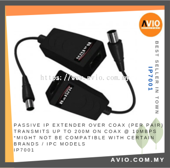 Passive IP Extender over Coax 1 Pair Transmit up to 200m on Coax Suit Major Brand and Model IP7001