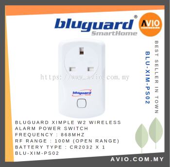 Bluguard Security Burglar Wireless Alarm Ximple W2 Power Switch 868MHz 100M CR2032 Battery BLU-XIM-PS02