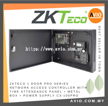 ZKTeco IP Base 1 Door Pro Series Network Access Controller Time Attendance Panel + Metal Casing + Power Supply C3-100PRO
