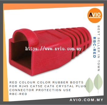 Red Colour Color Rubber Boots for RJ45 Cat5e Cat6 Crystal Plug Connector Protection use RBC-RED