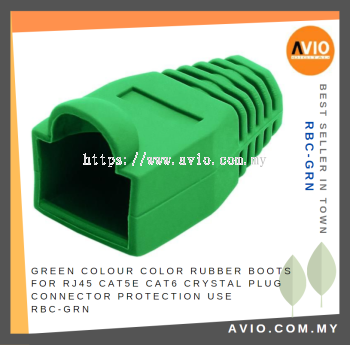 Green Colour Color Rubber Boots for RJ45 Cat5e Cat6 Crystal Plug Connector Protection use RBC-GRN
