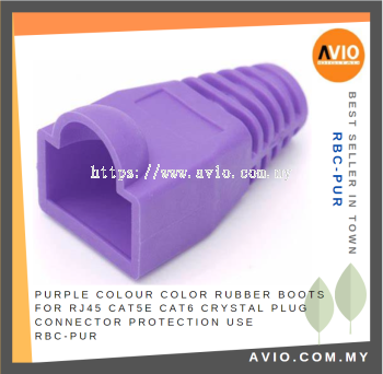 Purple Colour Color Rubber Boots for RJ45 Cat5e Cat6 Crystal Plug Connector Protection use RBC-PUR