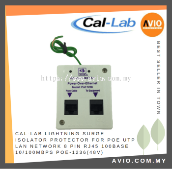 CAL-LAB Callab Cal Lab Lightning Surge Isolator Protector For POE UTP LAN Network 8 Pin RJ45 100Base POE-1236(48V)