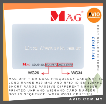 MAG UHF 919MHz + RFID ID EM 125KHz Short Range Passive Dual Frequency Card Different Number Not in Sequence CDUE130L