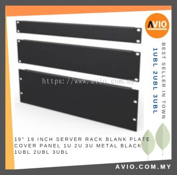 19" 19 Inch Server Rack Blank Plate Cover Panel 1U Metal Black 1UBL