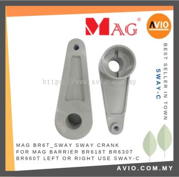 MAG BR6T_Sway Sway Crank for Guardhouse MAG Barrier Gate BR618T BR630T BR660T Left or Right use Dark Grey SWAY-C