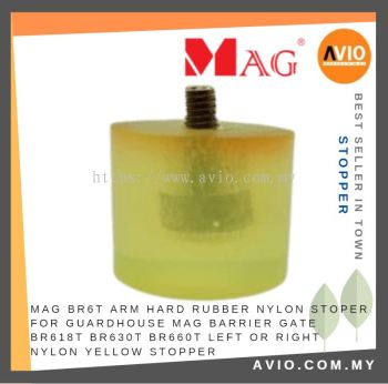 MAG BR6T_NYLON Nylon Stopper BR6T Arm Hard Rubber for MAG Barrier Gate BR618T BR630T BR660T Left or Right Yellow STOPPER