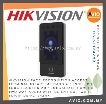 Hikvision Face Recognition Access Terminal Mifare MF Card 4.3 LCD Touch Screen 2MP Camera 2 Way Audio DS-K1T342MX
