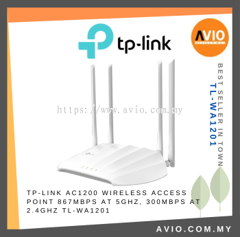 TP-LINK Tplink AC1200 Wireless Access Point Range Extender SSID Dual Band 2.4GHz 5GHz 4 Antenna 1 Gigabit Port TL-WA1201