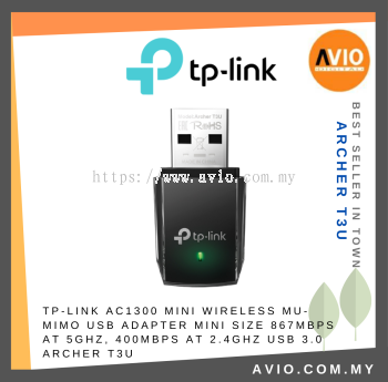 TP-LINK Tplink Archer T3U AC1300 Mini Wifi Wireless MU MIMO Mini USB Adapter Dual Band 2.4GHz 5GHz USB 3.0 Archer T3U