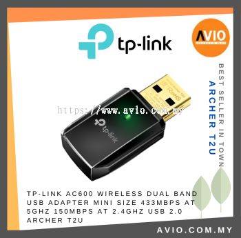 TP-LINK Tplink Archer T2U AC600 583Mbps Wireless Wifi Mini USB Adapter Dual Band 2.4GHz 5GHz USB 2.0 Archer T2U