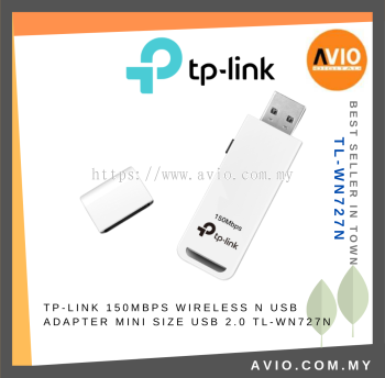 TP-LINK Tplink 150Mbps Wireless Wifi N Mini USB Adapter 2.4GHz USB 2.0 Support Windows Linux White WN727N TL-WN727N