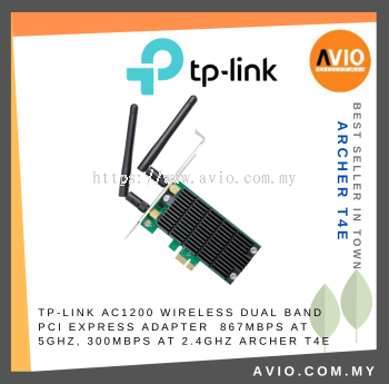 TP-LINK Tplink Archer T4E AC1200 Wireless Dual Band 2.4GHz 5GHz MU MIMO Speed PCIe Adapter 2 External Antenna Archer T4E