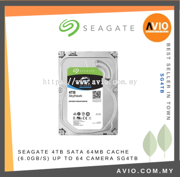 Seagate Skyhawk 4TB 4 TB Surveillance Security Hard Disk HDD Drive SATA 3.5 Inch 64MB Cache 6.0GB/s ST4000VX000 SG4TB