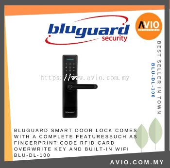 Bluguard Smart Door Lock Fingerprint Password RFID ID EM Card Overwrite Key Wifi Wi-Fi Module Mechanical Key BLU-DL-100