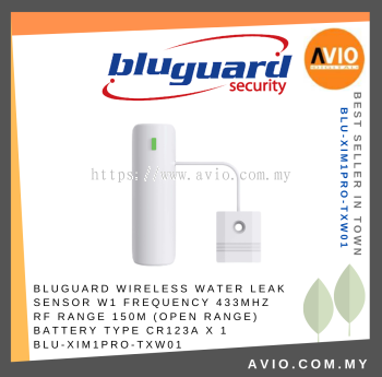 Bluguard Wireless Alarm Water Leak Sensor for W1 433MHz Power by CR123A Battery 150 Meter Ximple BLU-XIM1PRO-TXW01