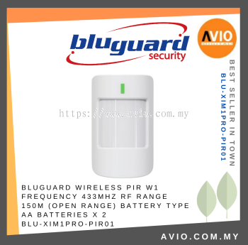 Bluguard Wireless Alarm PIR Motion Sensor for W1 433MHz Power by 2x AA Battery 150 Meter Ximple BLU-XIM1PRO-PIR01