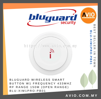 Bluguard Wireless Alarm Wireless Smart Button for W1 433MHz Power Battery Included 150 Meter Ximple BLU-XIM1PRO-PB01