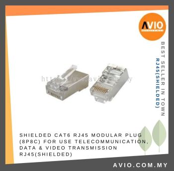 Shielded Cat6 RJ45 Modular Connector Plug 8P8C For Telecommunication Network Data Video Transmission use RJ45(Shielded)