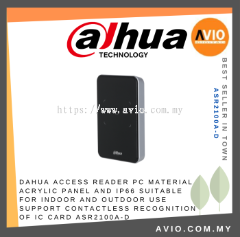 DAHUA Access Reader PC material acrylic panel and IP66 suitable for indoor and outdoor use Support contactless recognition of IC card ASR2100A-D