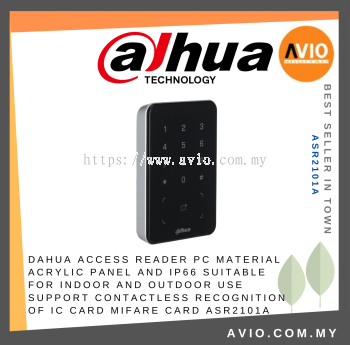 DAHUA Access Reader PC material acrylic panel and IP66 suitable for indoor and outdoor use Support contactless recognition of IC card Mifare card ASR2101A