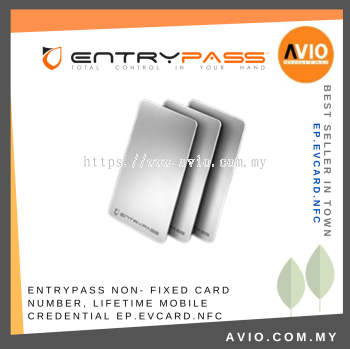 ENTRYPASS Non- Fixed Card Number, Lifetime Mobile Credential EP.evCard.NFC 