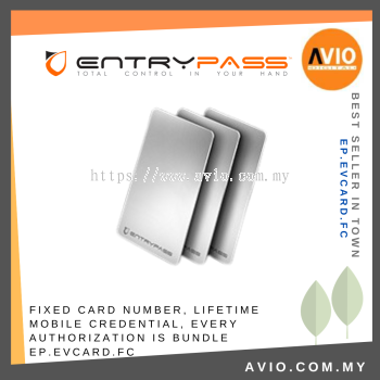 Fixed Card NumbeR, Lifetime Mobile Credential, Every Authorization is bundle EP.evCard.FC