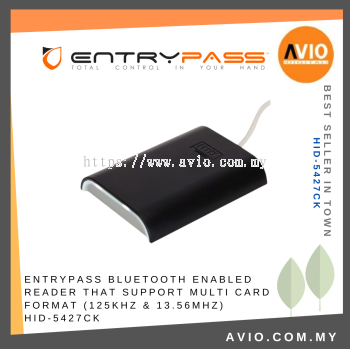 Entrypass bluetooth enabled reader that support multi card format (125KHz & 13.56MHz) HID-5427CK