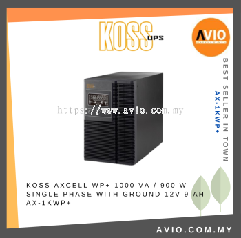 KOSS Axcell WP+ 1000 VA / 900 W Single Phase with Ground 12V 9 Ah  AX-1KWP+