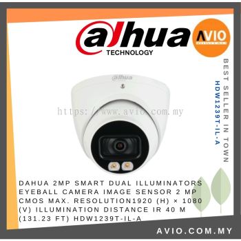 Dahua 2MP 2 Megapixel IP67 Outdoor Analog Dual Illuminators Mic Microphone Turret Dome CCTV Camera 40m IR HDW1239T-IL-A