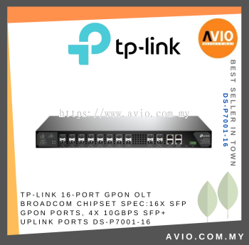 TP-LINK 16-port GPON OLT Broadcom Chipset SPEC:16x SFP GPON ports, 4x 10Gbps SFP+ uplink ports DS-P7