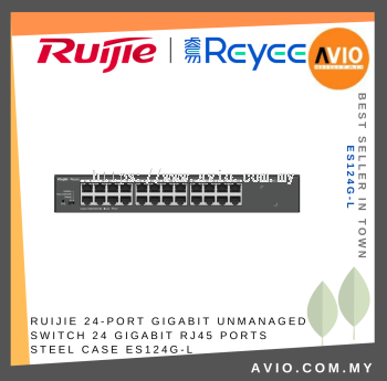 RUIJIE 24-PORT GIGABIT UNMANAGED SWITCH 24 GIGABIT RJ45 PORTS STEEL CASE ES124G-L