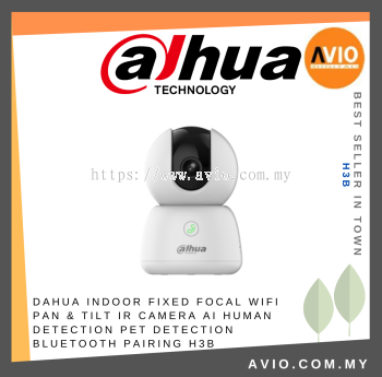 DAHUA INDOOR FIXED FOCAL WIFI PAN & TILT IR CAMERA AI HUMAN DETECTION PET DETECTION BLUETOOTH PAIRING H3B