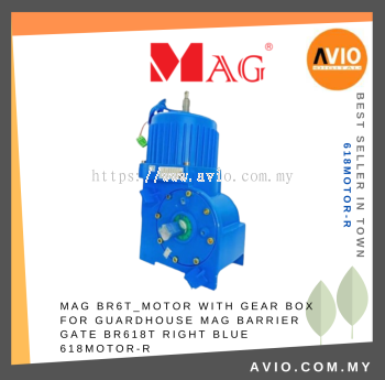 MAG BR6T_Motor with Gear Box for Guardhouse MAG Barrier Gate BR618T Right Blue 618MOTOR-R 