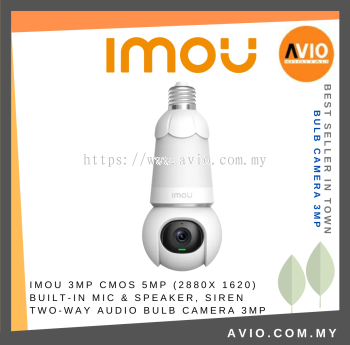 IMOU 3MP CMOS 5MP (2880x 1620) Built-in Mic & Speaker, Siren  Two-way Audio BULB CAMERA 3MP