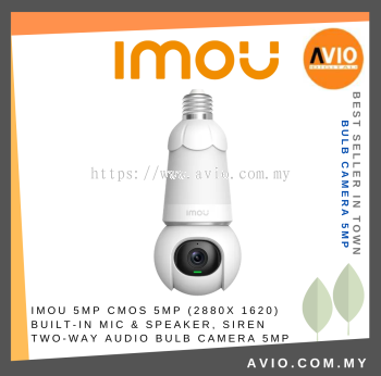 IMOU 5MP CMOS 5MP (2880x 1620) Built-in Mic & Speaker, Siren  Two-way Audio BULB CAMERA 5MP