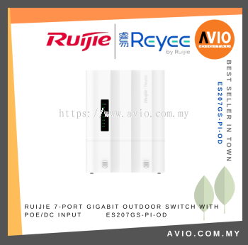RUIJIE 7-Port Gigabit Outdoor Switch with PoE/DC Input ES207GS-PI-OD